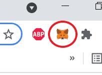 MetaMask icon in browser