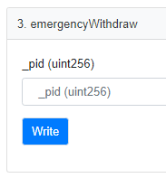 EmergencyWithdraw function in network explorer