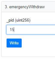 Pool ID parameter of emergencyWithdraw function