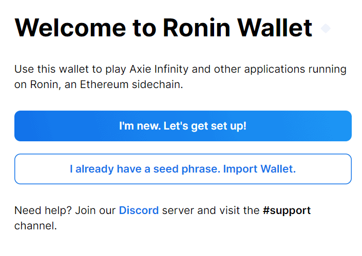 registration for ronin wallet