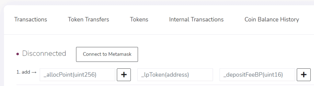 Connect your Metamask wallet to the blockchain explorer