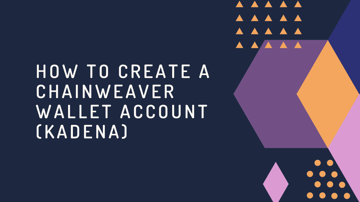How to create a chainweaver wallet account