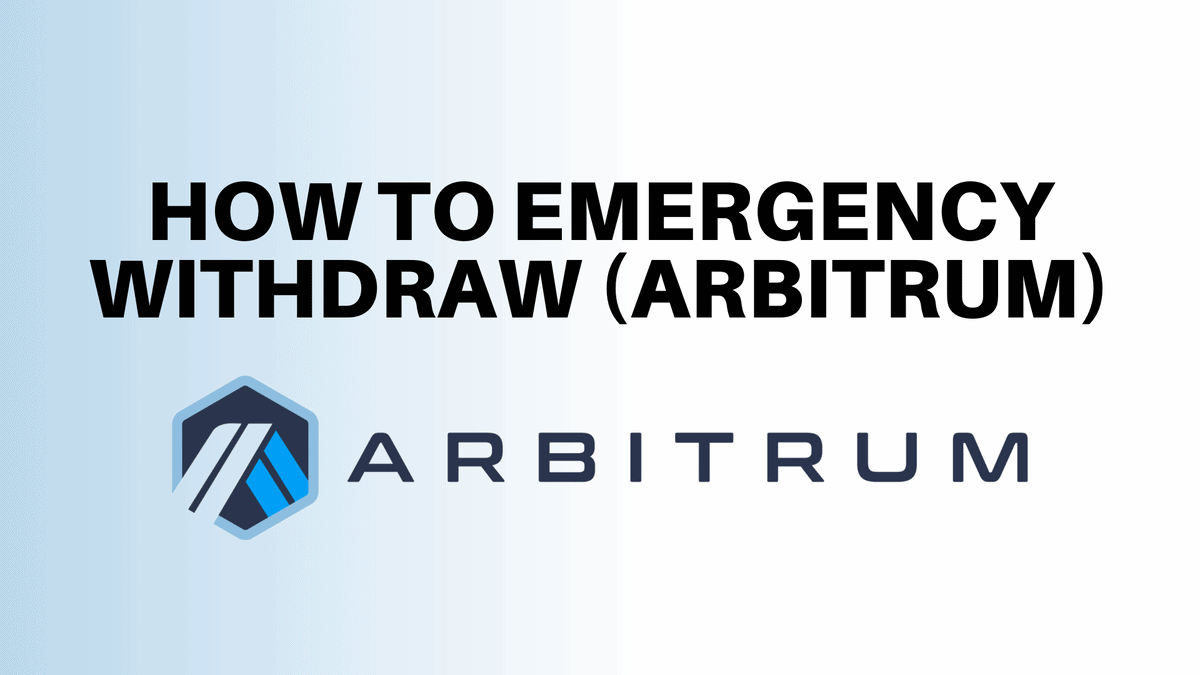 How to Emergency withdraw (arbitrum)