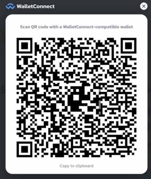 scan qr code with a walletconnect wallet