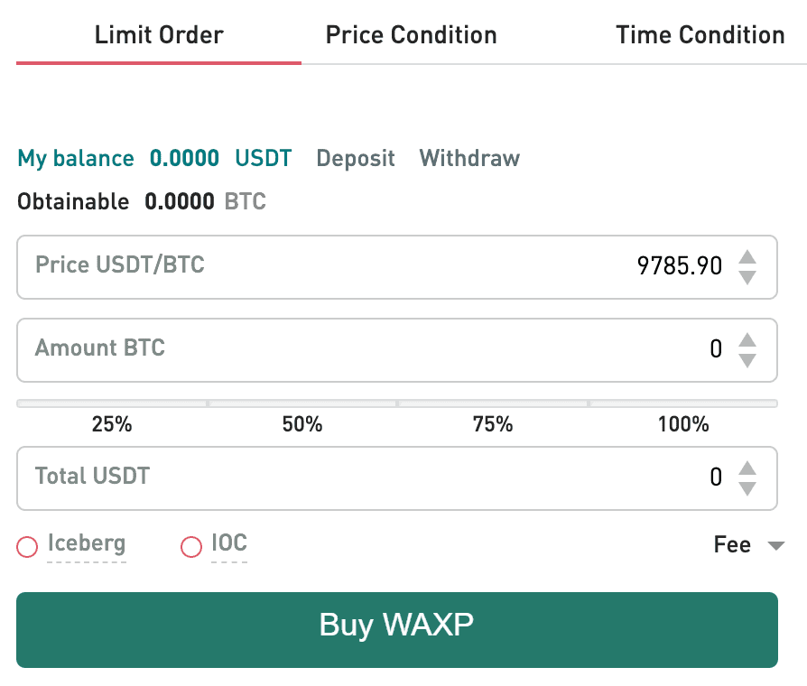 Buy WAXP on gateio