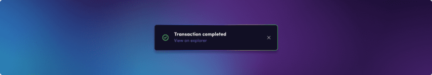transaction complete