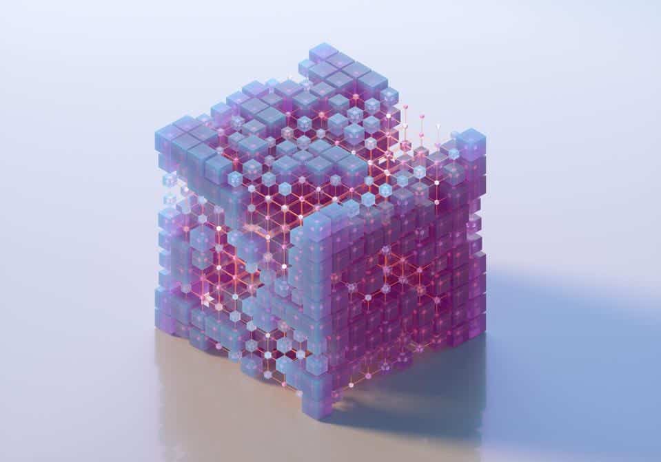 Glowing cube connection
