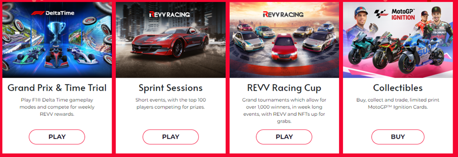 Games launched on the REVV Motorsport ecosystem