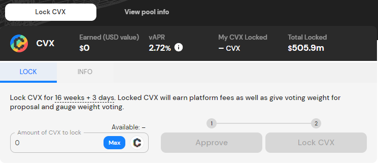 CVX token locking convex